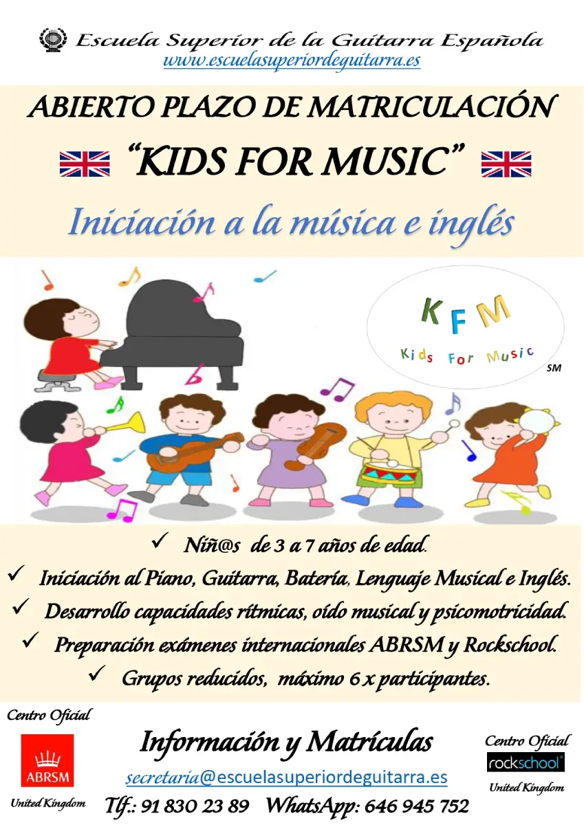 Música y Movimiento con inglés: Kids for Music