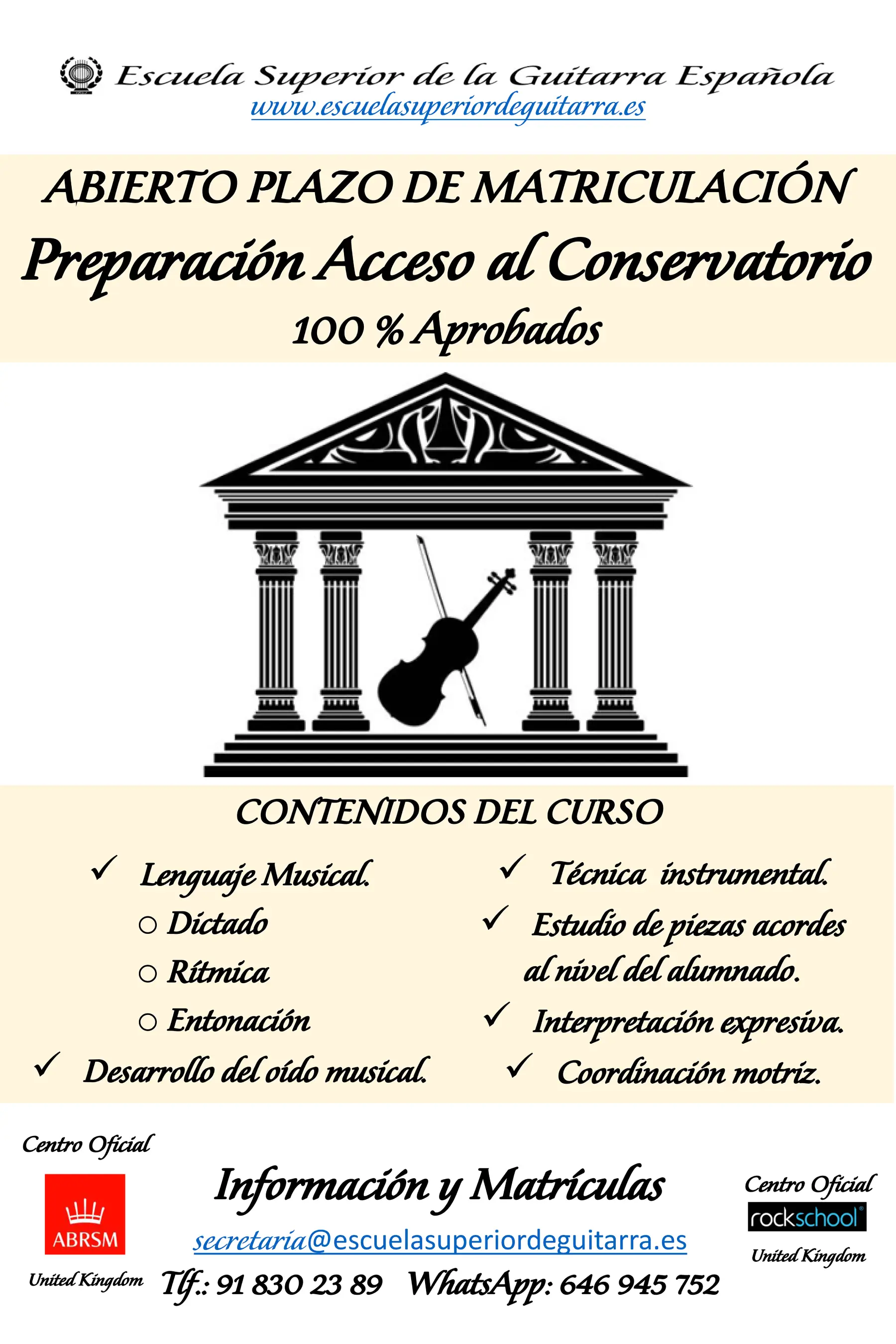 Preparación conservatorio
